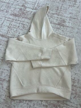 DSG Girls Cropped Sweatshirt Size M (10-12) | Cream Speckled Fleck